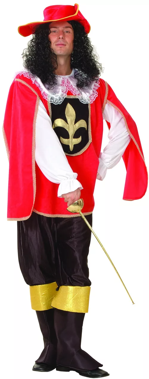 Photo du produit Déguisement mousquetaire rouge et noir homme