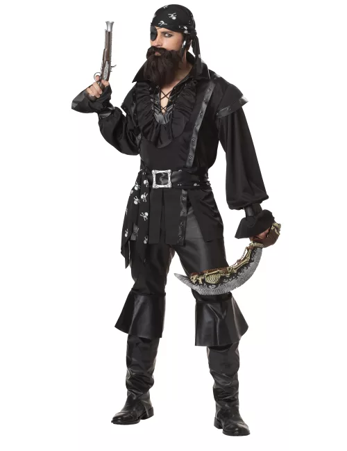 Photo du produit Déguisement pirate chemise noire homme
