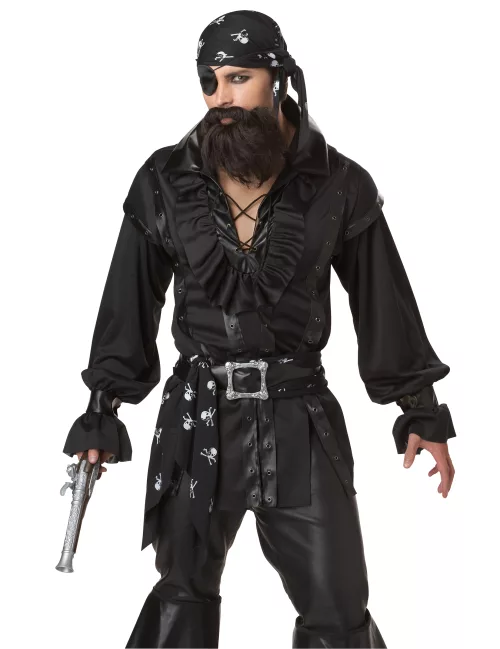 Photo du produit Déguisement pirate chemise noire homme