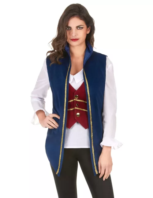 Photo du produit Déguisement pirate velours bleu et prune femme