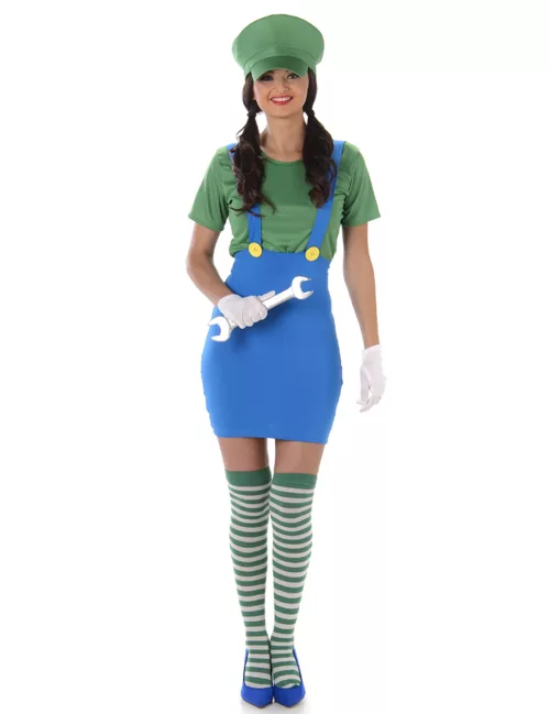 Photo du produit Déguisement plombier vert femme