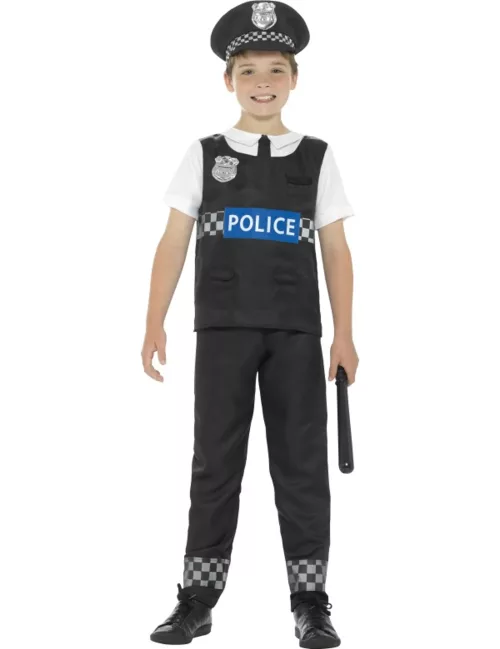 Photo du produit Déguisement policier noir et blanc garçon