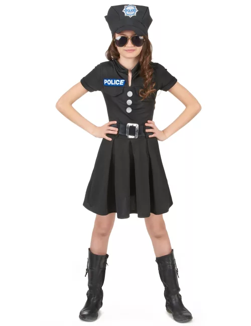 Photo du produit Déguisement policière robe noire fille