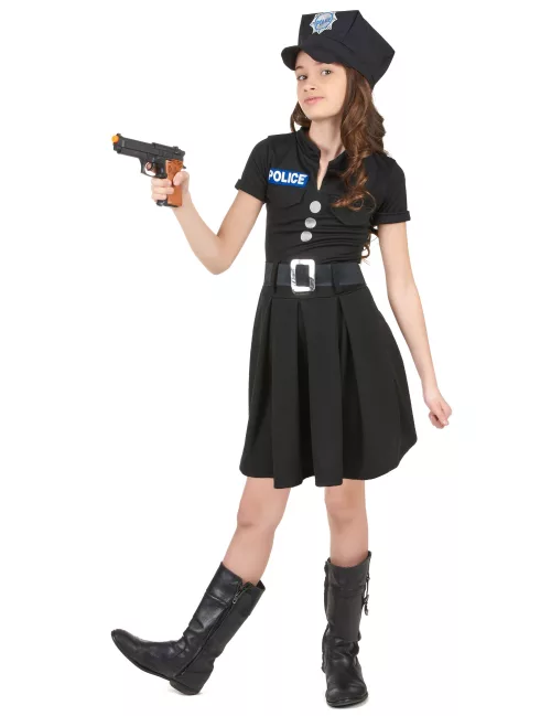 Photo du produit Déguisement policière robe noire fille