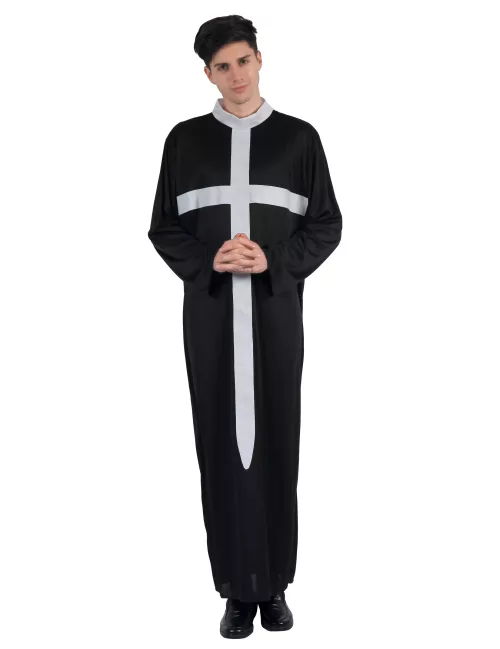 Photo du produit Déguisement prêtre croix blanche homme