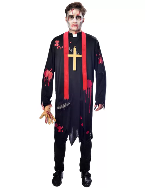 Photo du produit Déguisement prêtre zombie homme