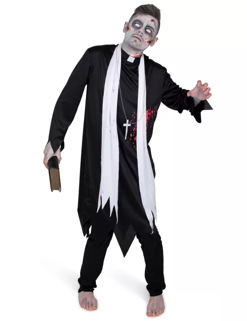 Photo du produit Déguisement prêtre zombifié homme