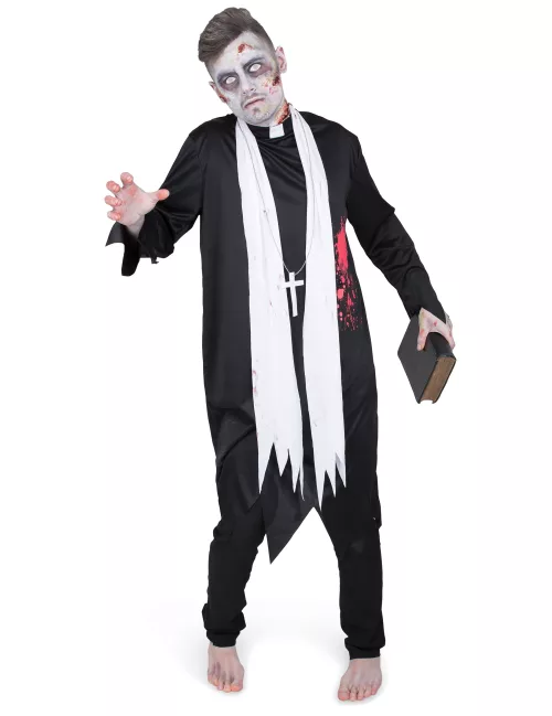 Photo du produit Déguisement prêtre zombifié homme
