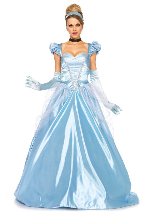 Photo du produit Déguisement princesse robe bleu satiné femme