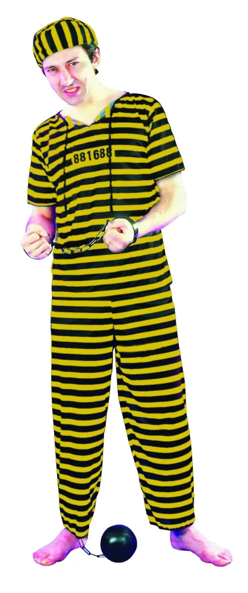 Photo du produit Déguisement prisonnierhomme jaune