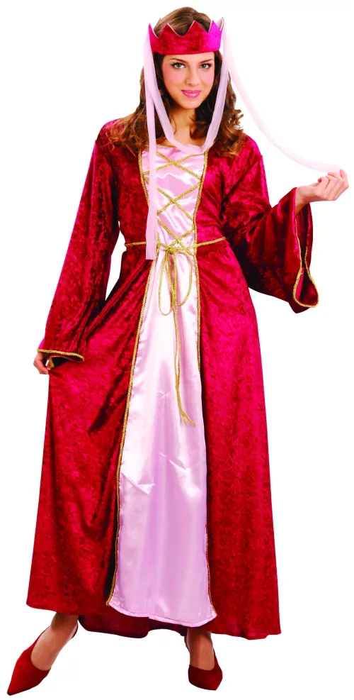 Photo du produit Déguisement rouge reine médiévale femme
