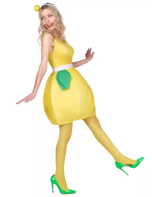 Photo du produit Déguisement robe citron jaune femme