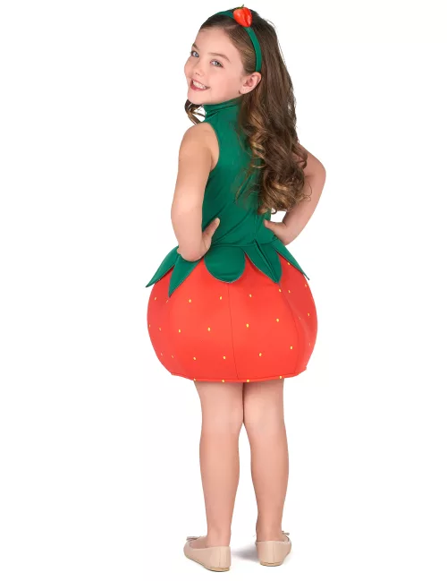 Photo du produit Déguisement robe fraise fille