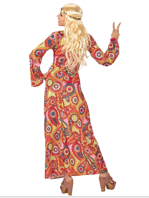 Photo du produit Déguisement robe longue hippie multicolore femme
