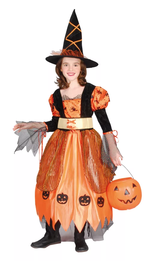 Photo du produit Déguisement sorcière orange fille Halloween