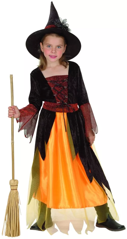 Photo du produit Déguisement sorcière orange fille