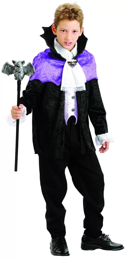 Photo du produit Déguisement vampire noir et violet garçon