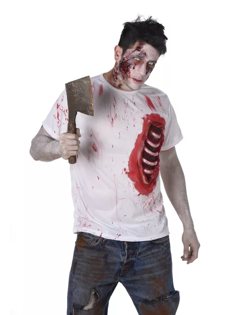 Photo du produit Déguisement zombie avec côtes en latex homme