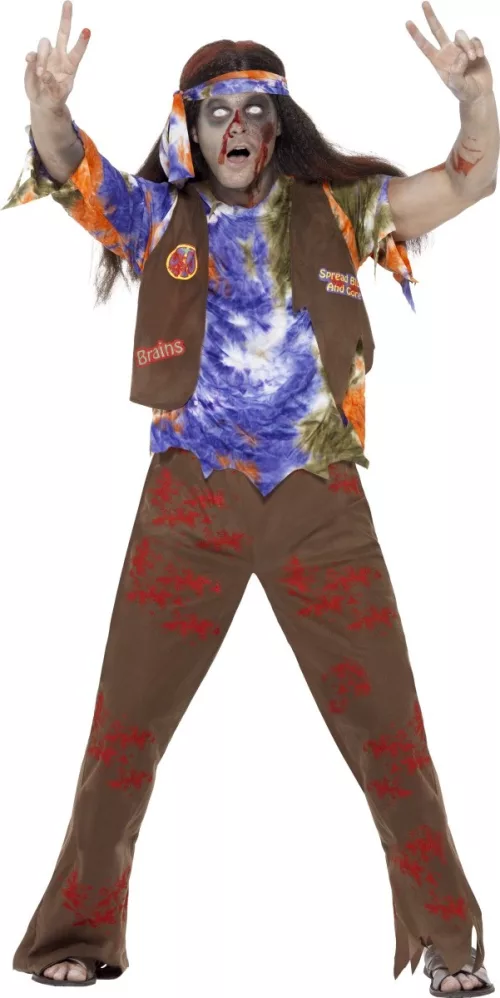 Photo du produit Déguisement zombie hippie homme Halloween