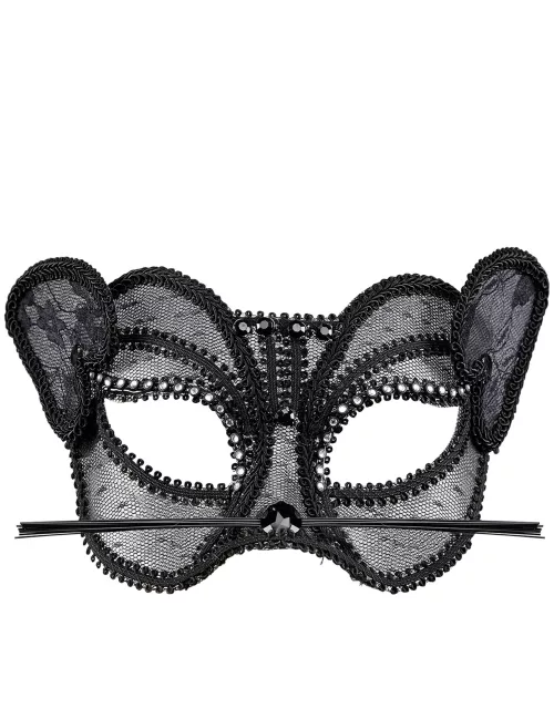 Photo du produit Demi masque chat sexy en dentelle femme
