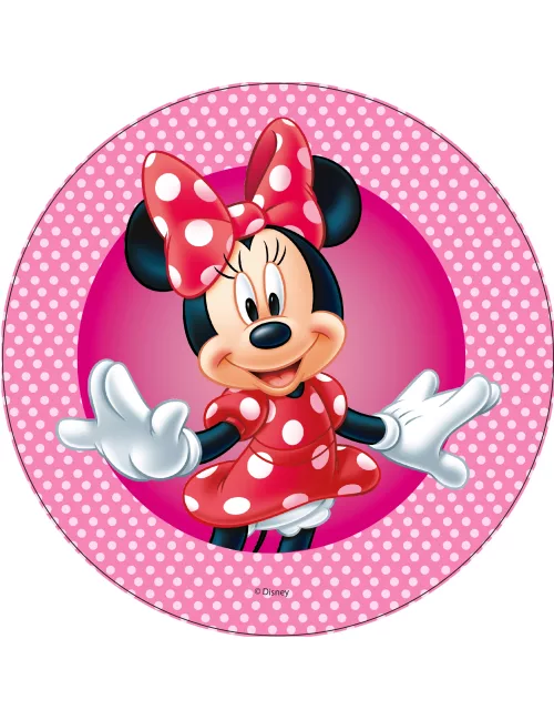 Photo du produit Disque en azyme Minnie modèle aléatoire 20 cm