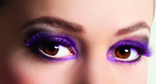 Photo du produit Faux cils courts violet adulte