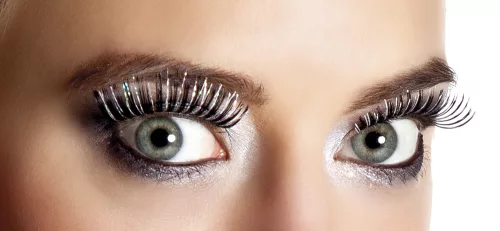 Photo du produit Faux cils noirs et argents
