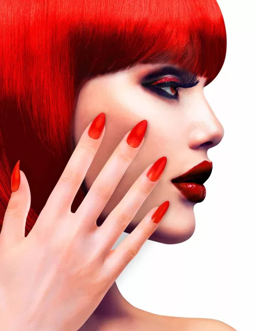 Photo du produit Faux ongles rouges adhésifs adulte