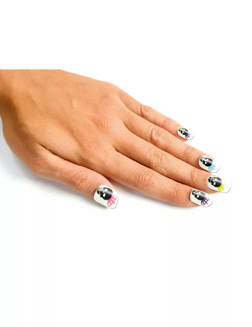 Photo du produit Faux ongles squelette adulte Dia de los muertos