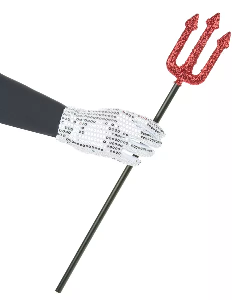 Photo du produit Fourche diable brillante en plastique Halloween
