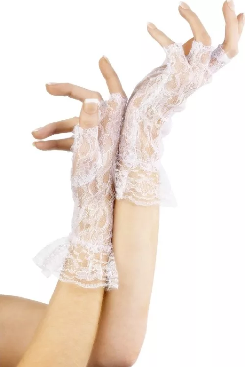 Photo du produit Mitaines blanches dentelle femme