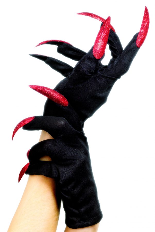 Photo du produit Gants avec faux ongles sorcière Halloween