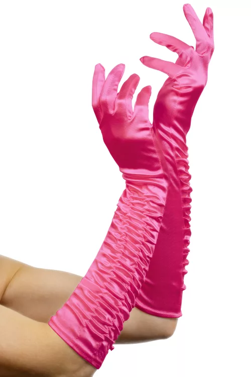 Photo du produit Gants longs fuchsia femme