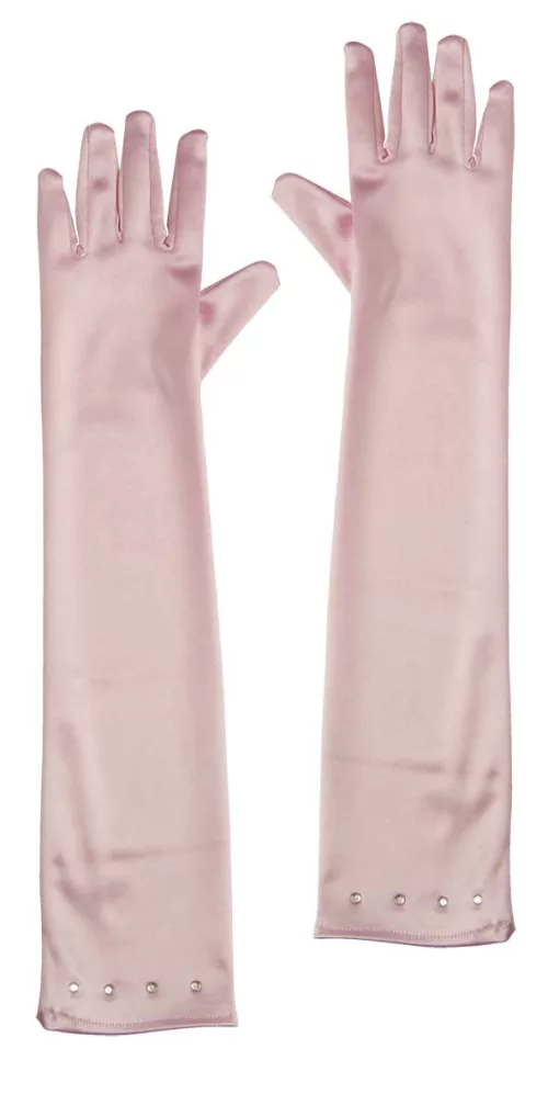 Photo du produit Gants longs roses enfant