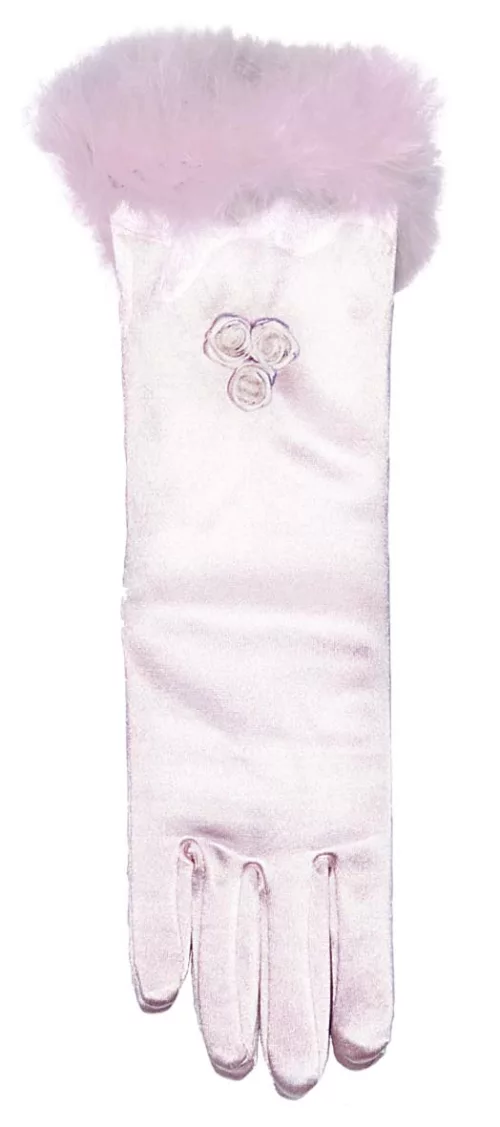 Photo du produit Gants princesse mi-longs roses enfant