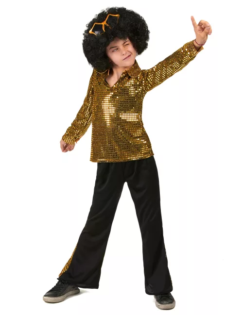 Photo du produit Déguisement Disco Or Sequins Garçon