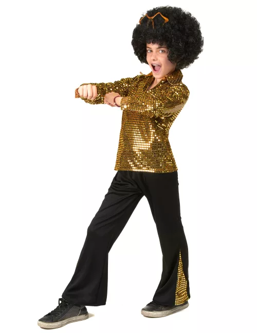 Photo du produit Déguisement Disco Or Sequins Garçon