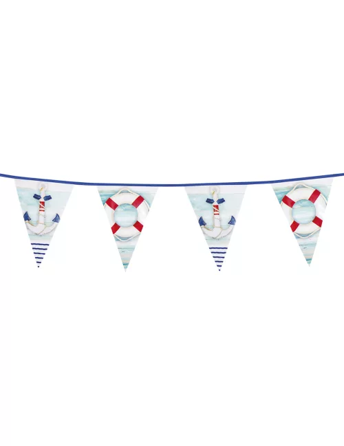 Photo du produit Guirlande 15 fanions marin 6 m