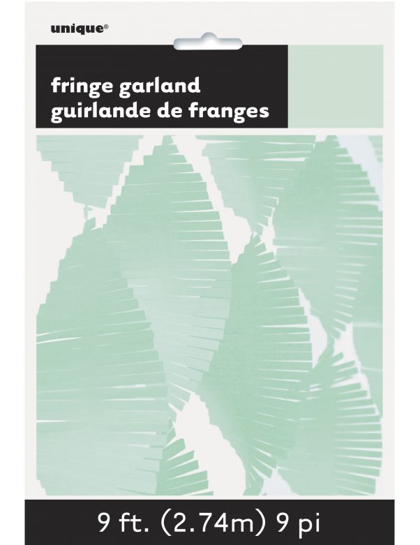 Photo du produit Guirlande à franges en papier vert menthe 2,74 m