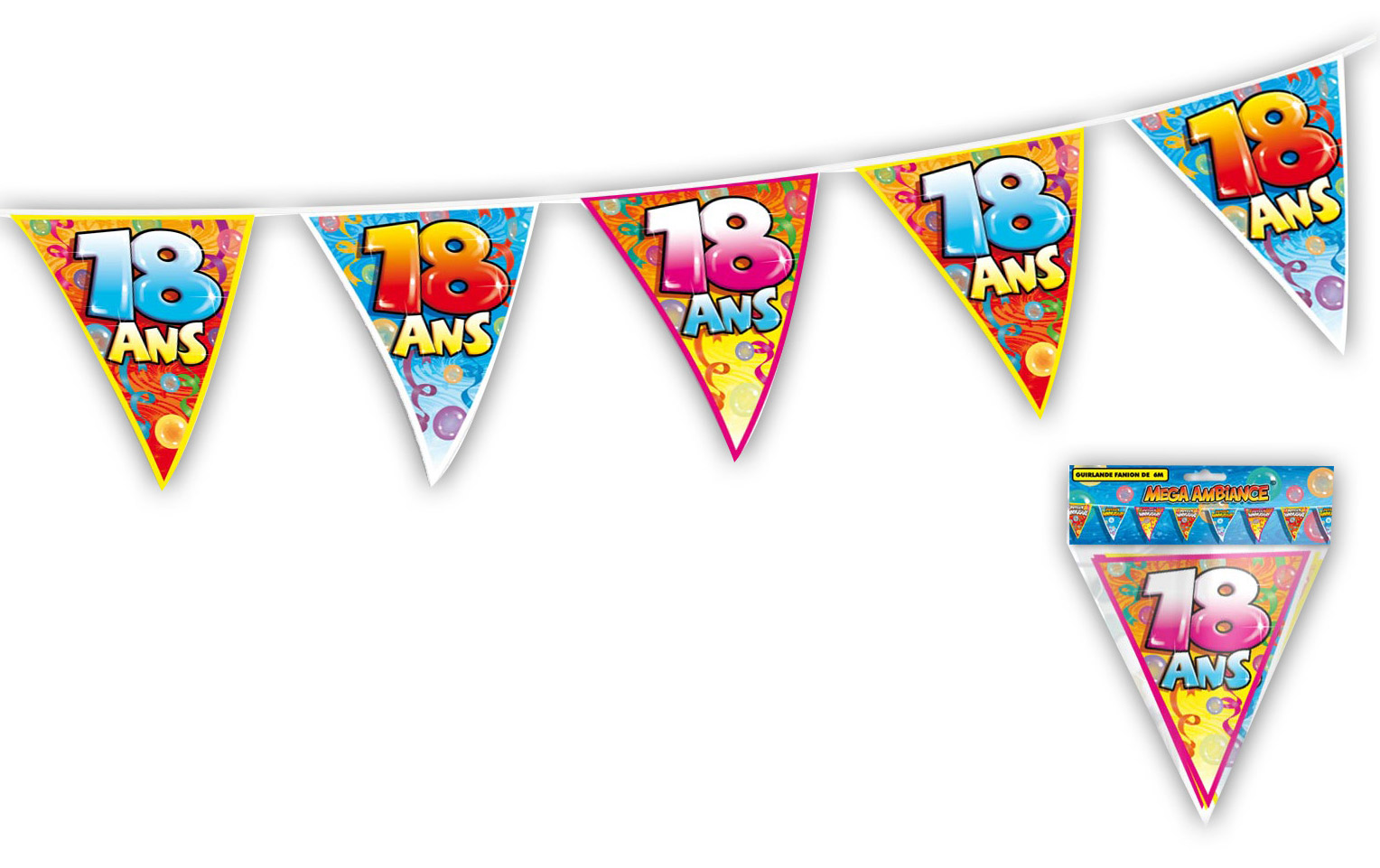Guirlande Fanions Anniversaire 18 Ans Aussitot Fetes
