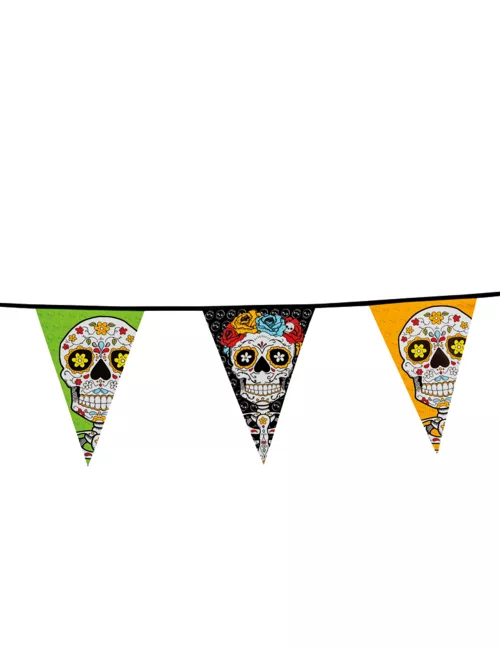 Photo du produit Guirlande à fanions dia de los muertos 10 m