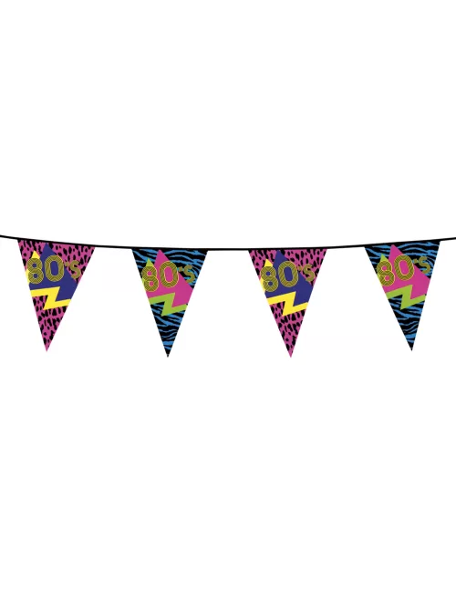 Photo du produit Guirlande fanions 80's Party 6 m