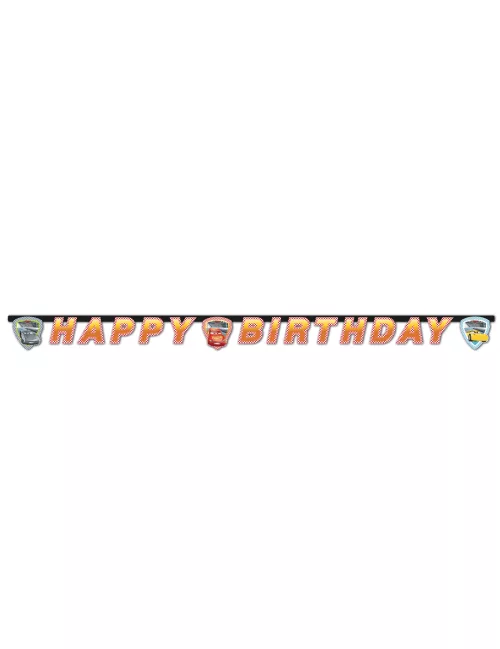 Photo du produit Guirlande Happy Birthday Cars 3 2 mètres