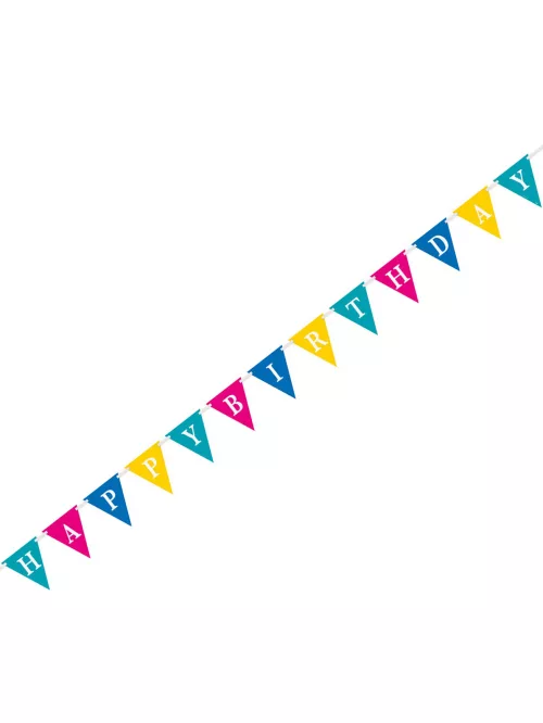 Photo du produit Guirlande Happy birthday fanions