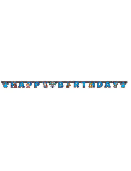 Photo du produit Guirlande Happy Birthday Pat'Patrouille 15 cm x 2 m