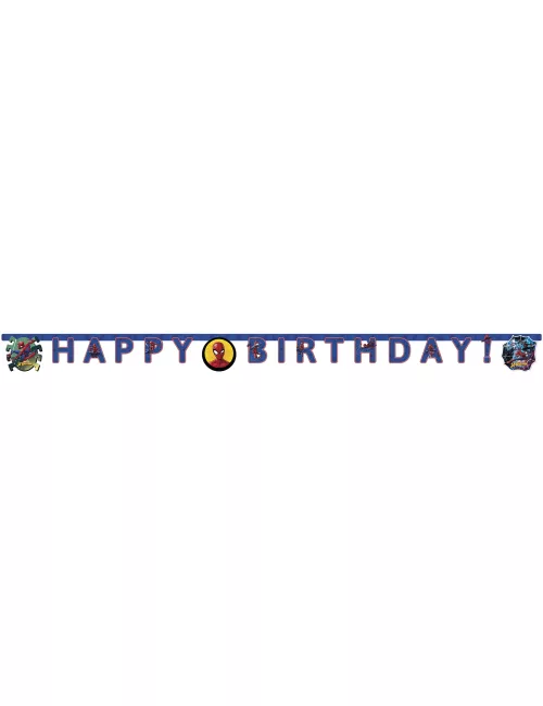 Photo du produit Guirlande happy birthday Spiderman 200 x 16 cm