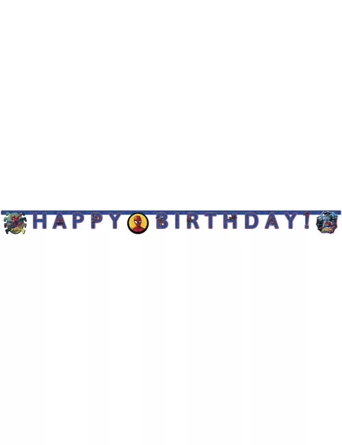 Photo du produit Guirlande happy birthday Spiderman 200 x 16 cm