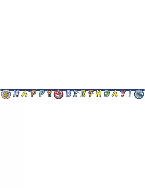 Photo du produit Guirlande happy birthday Super Wings 2 m x 16 cm