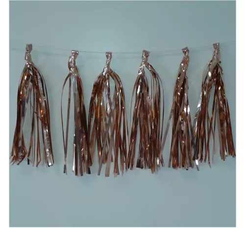 Photo du produit Guirlande tassel rose gold métallisé ignifugé 2,50 m