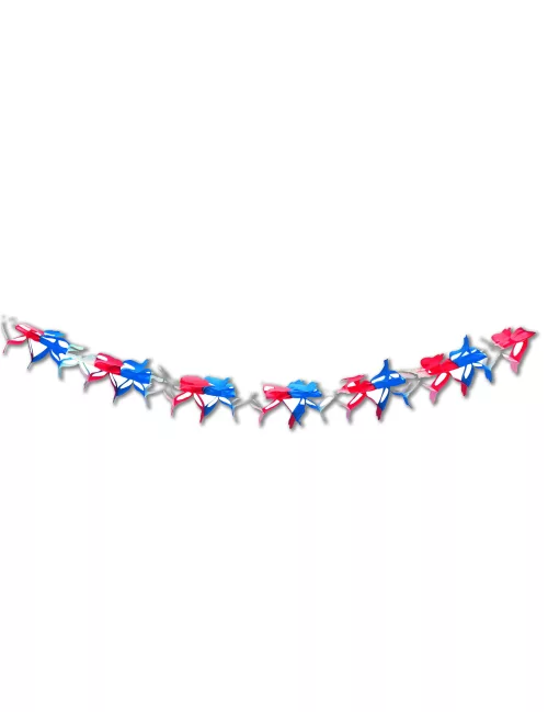 Photo du produit Guirlande zinnia tricolore papier ignifugé 4,5 m